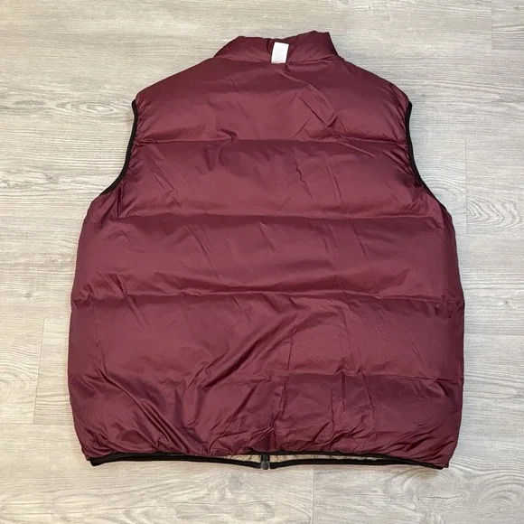 Vintage Old Navy Mens XL Puffer Vest Down Feather Fill Pockets Reversible - Picture 5 of 9